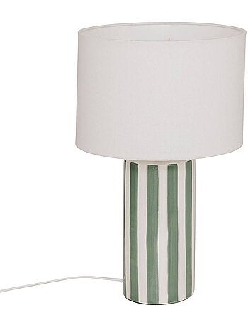 Lampe à poser céramique abat-jour coton FRIDA