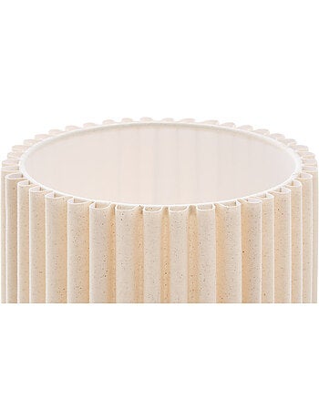 Lampe à poser céramique abat-jour plissé KENAN