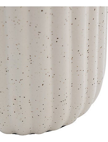 Lampe à poser céramique abat-jour plissé KENAN