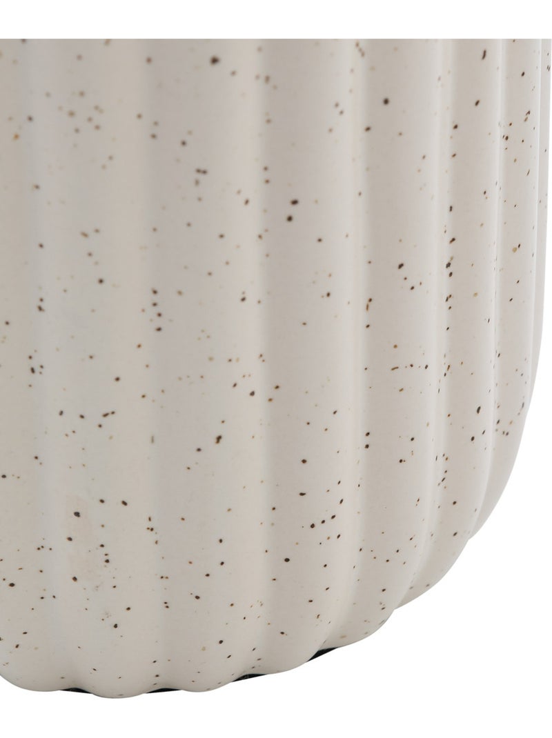 Lampe à poser céramique abat-jour plissé KENAN Beige - Kiabi