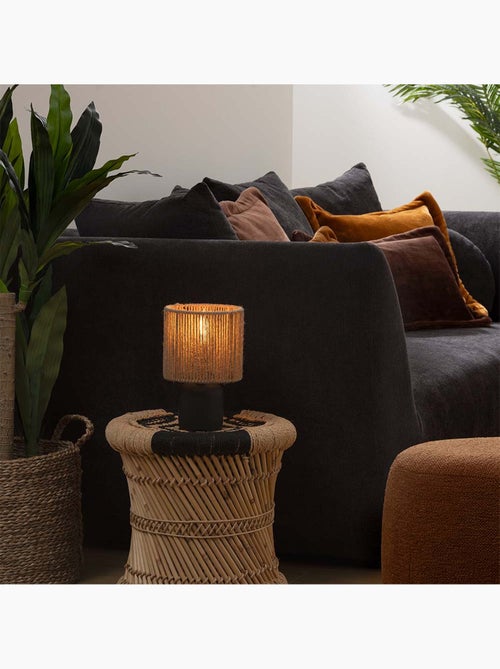 Lampe à poser céramique et chanvre KOBY - Kiabi