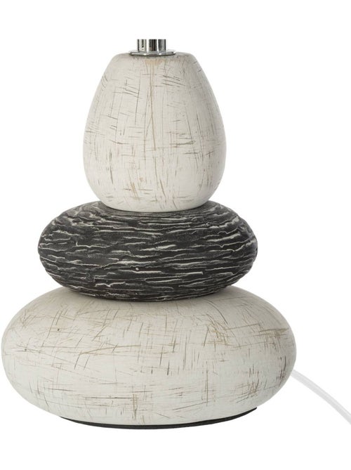 Lampe à poser céramique galets empilés CLARY - Kiabi