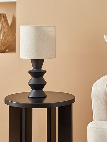 Lampe à poser céramique noire
