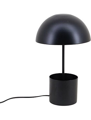 Lampe à poser champignon en métal noir 37cm