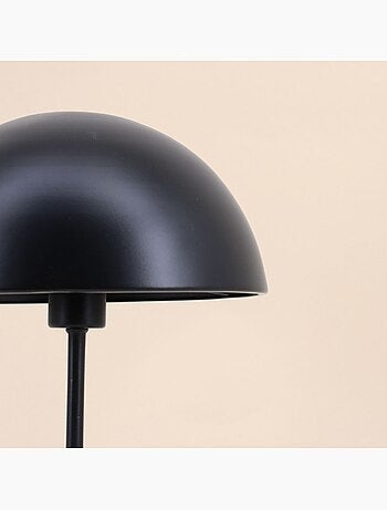 Lampe à poser champignon en métal noir 37cm