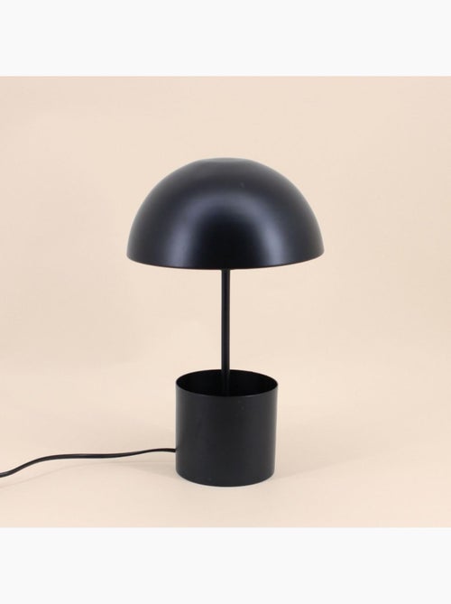 Lampe à poser champignon en métal noir 37cm - Kiabi