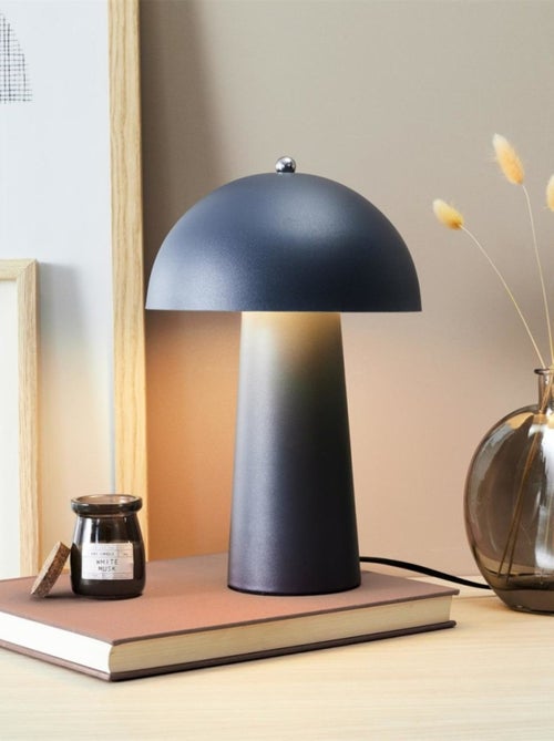 Lampe à poser champignon gris - Kiabi
