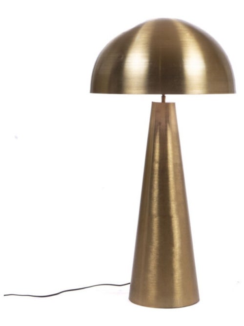 Lampe à poser champignon – Métal doré brossé - Kiabi