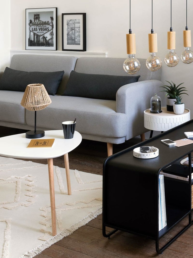 Lampe à poser corde Beige - Kiabi