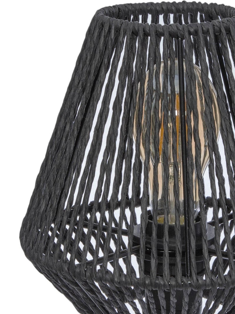Lampe à poser corde Noir - Kiabi