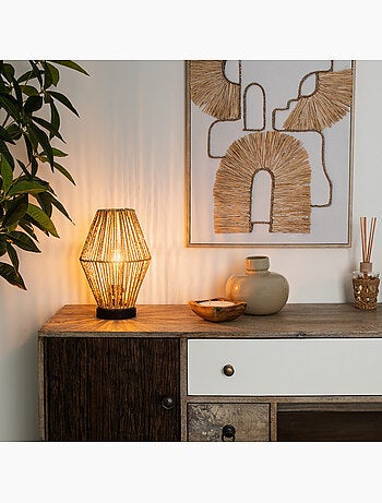 Lampe à poser corde tressée AISSA