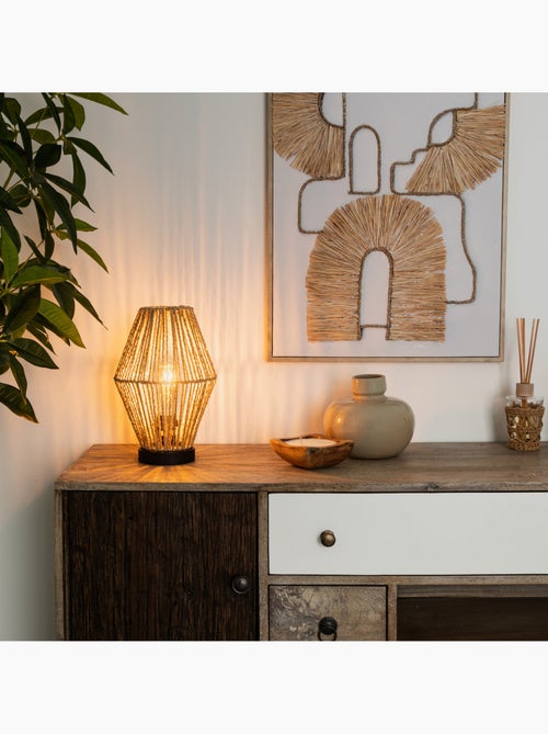 Lampe à poser corde tressée AISSA - Kiabi