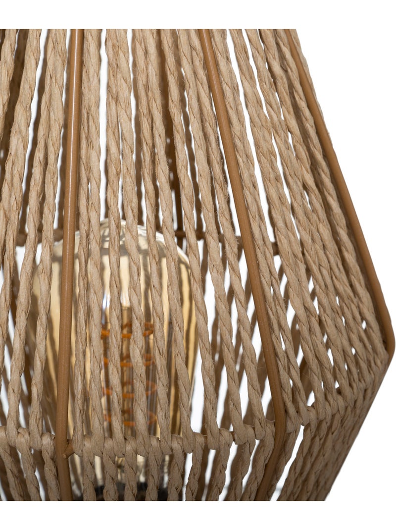 Lampe à poser corde tressée AISSA Beige - Kiabi