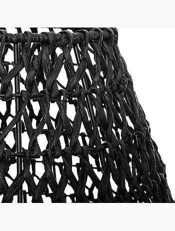 Lampe à poser corde tressée bois de hêtre ETEL
