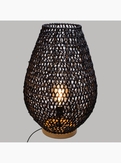 Lampe à poser corde tressée bois de hêtre ETEL - Kiabi Lampe à poser corde tressée bois de hêtre ETEL - Kiabi