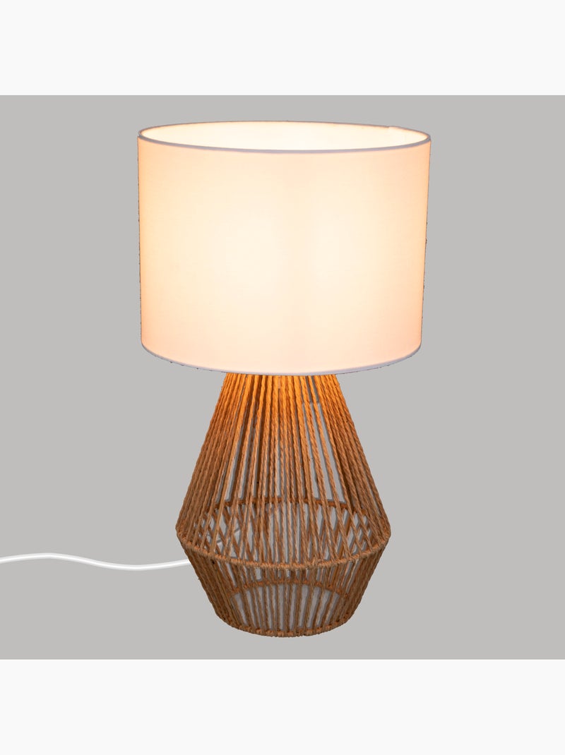 Lampe à poser cylindrique coton LILA Beige - Kiabi
