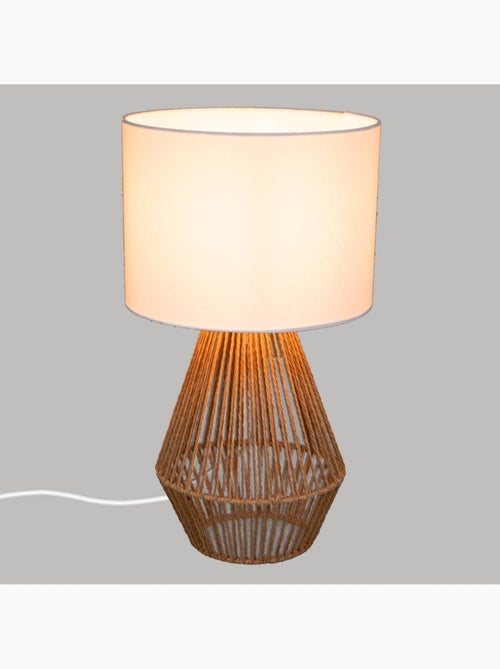 Lampe à poser cylindrique coton LILA - Kiabi