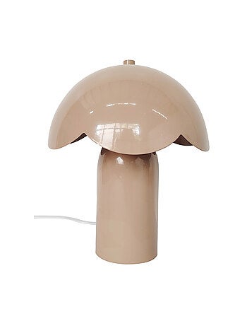 Lampe à poser décorative en métal avec abat-jour arrondi