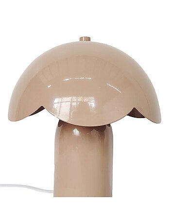 Lampe à poser décorative en métal avec abat-jour arrondi