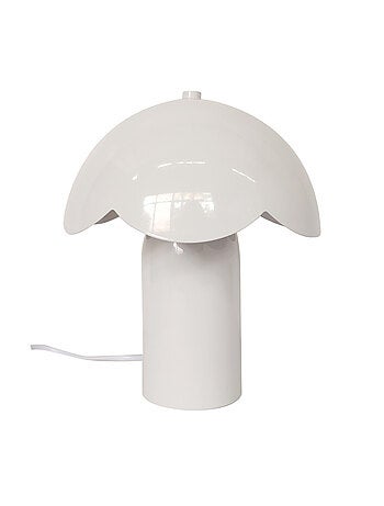 Lampe à poser décorative en métal avec abat-jour arrondi