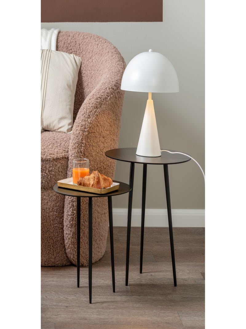 Lampe à poser design champignon en métal SUBLIME Blanc - Kiabi