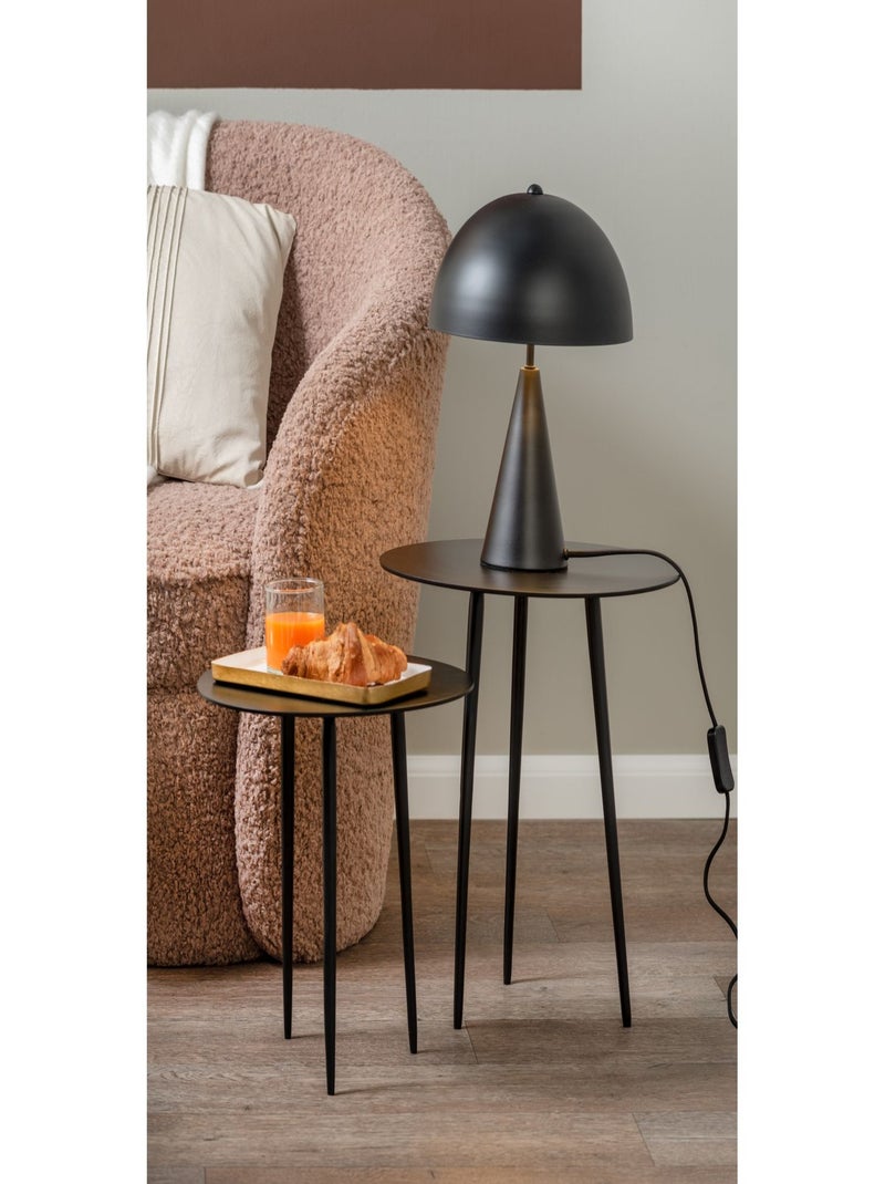Lampe à poser design champignon en métal SUBLIME Noir - Kiabi