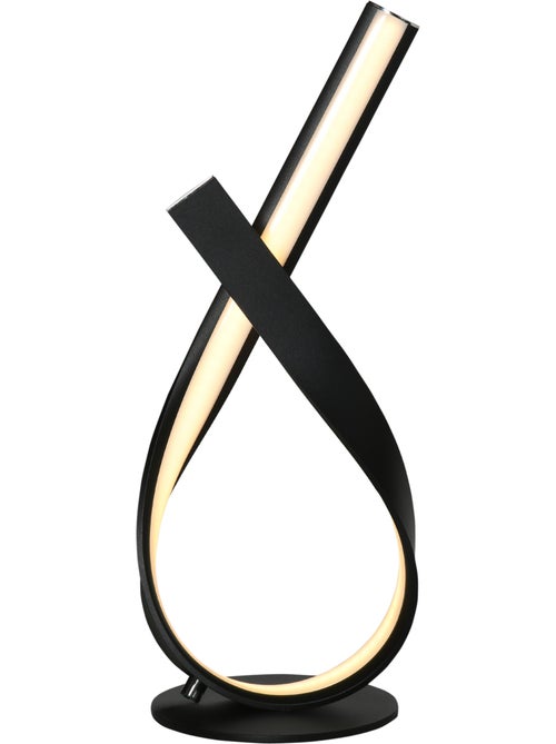 Lampe à poser design contemporain spirale alu. Noir led blanc chaud - Kiabi Lampe à poser design contemporain spirale alu. Noir led blanc chaud - Kiabi