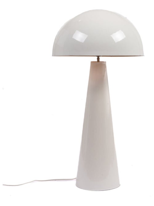 Lampe à poser design dôme – blanc brillant - Kiabi Lampe à poser design dôme – blanc brillant - Kiabi
