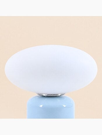 Lampe à poser design en céramique et verre 31cm