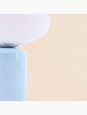 Lampe à poser design en céramique et verre 31cm