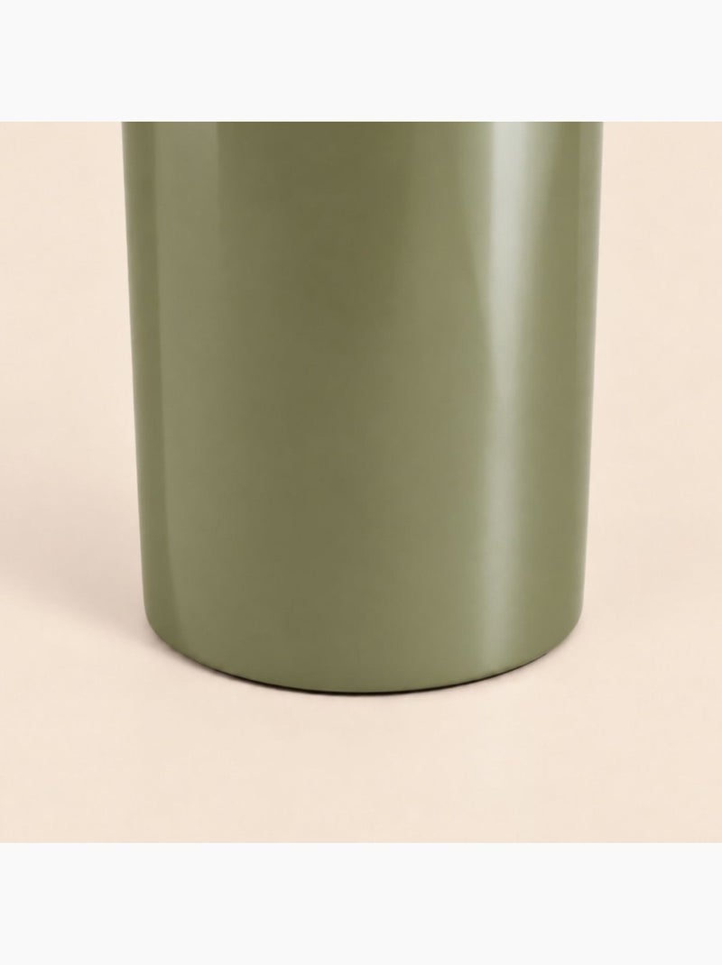 Lampe à poser design en céramique et verre 31cm Vert - Kiabi