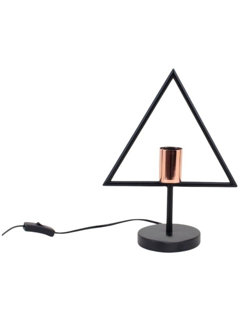 Lampe à poser design forme triangle Noir - Kiabi