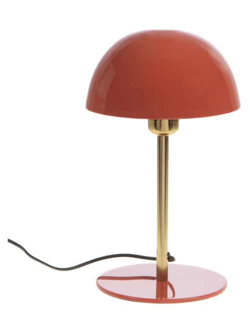 Lampe à poser design tige dorée & abat-jour terracotta - Kiabi