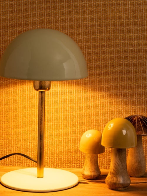 Lampe à poser design tige dorée & abat-jour vert sauge - Kiabi