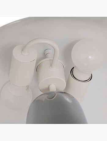 Lampe à poser en acier 2 douilles OMIA