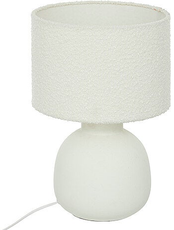 Lampe à poser en acier abat-jour bouclette LALI