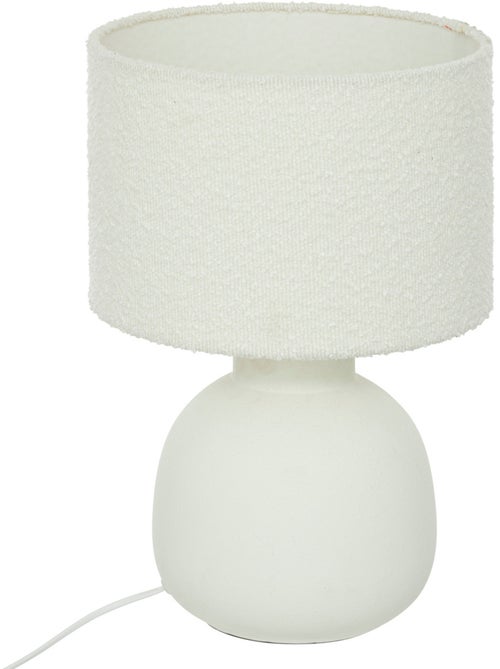 Lampe à poser en acier abat-jour bouclette LALI - Kiabi