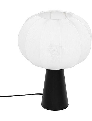 Lampe à poser en acier abat-jour en coton TOBIE