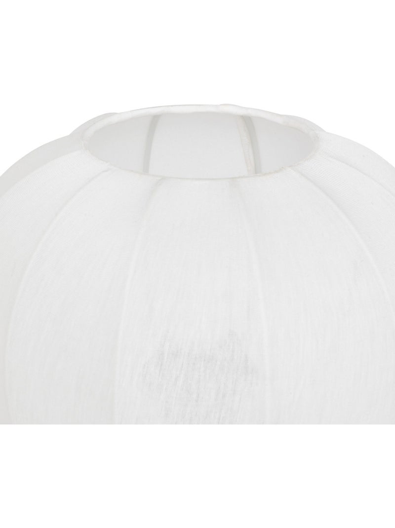 Lampe à poser en acier abat-jour en coton TOBIE Noir - Kiabi