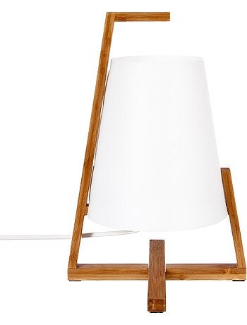 Lampe à poser en bambou abat-jour papier GONG