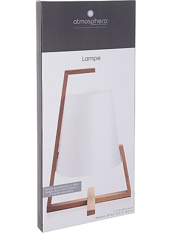 Lampe à poser en bambou abat-jour papier GONG