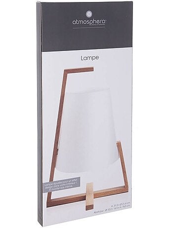 Lampe à poser en bambou abat-jour papier GONG