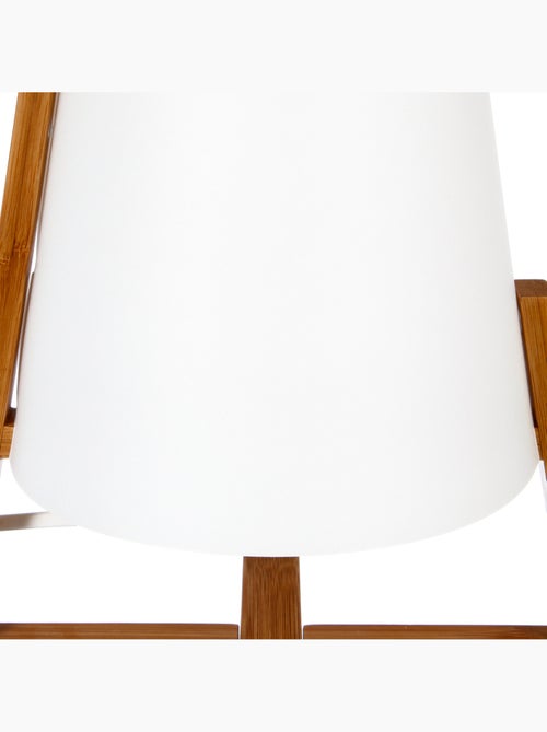 Lampe à poser en bambou abat-jour papier GONG - Kiabi Lampe à poser en bambou abat-jour papier GONG - Kiabi
