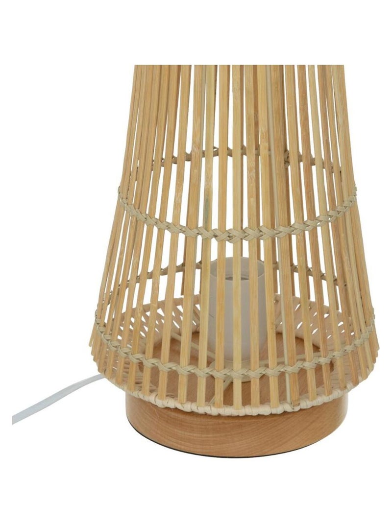 Lampe à poser en bambou Beige - Kiabi