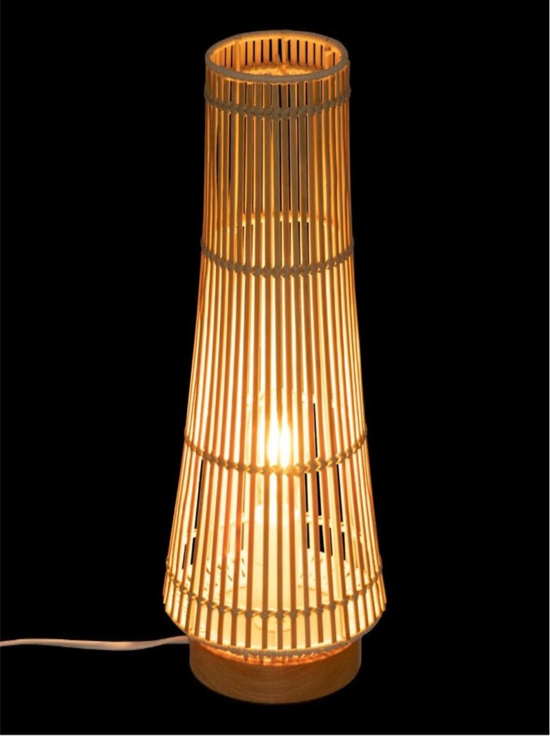 Lampe à poser en bambou Beige - Kiabi