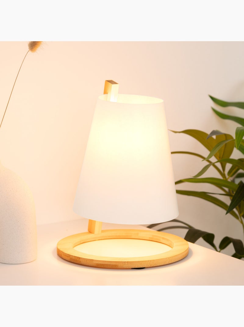 Lampe à poser en bambou PITA Blanc - Kiabi