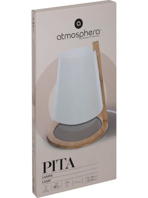 Lampe à poser en bambou PITA - Kiabi