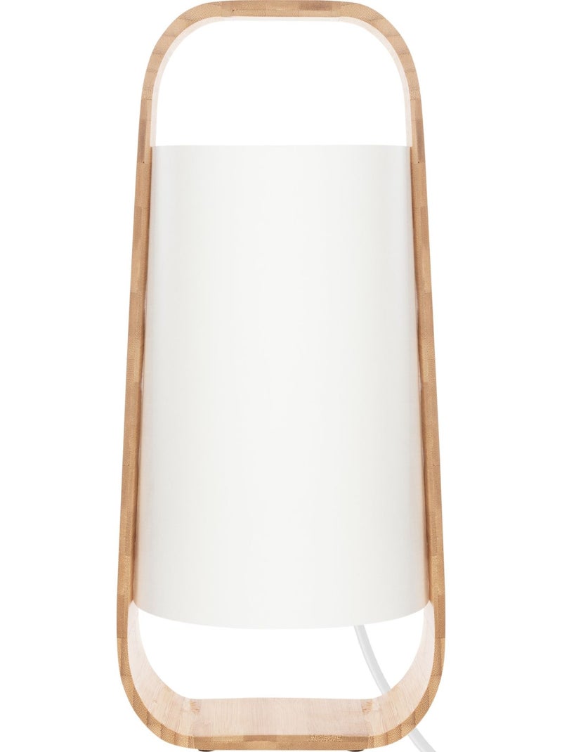 Lampe à poser en bambou REX Blanc - Kiabi
