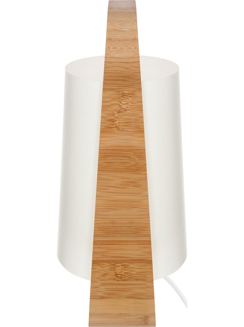 Lampe à poser en bambou REX Blanc - Kiabi