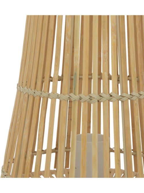 Lampe à poser en bambou, rotin et bois de hêtre MAHE - Kiabi